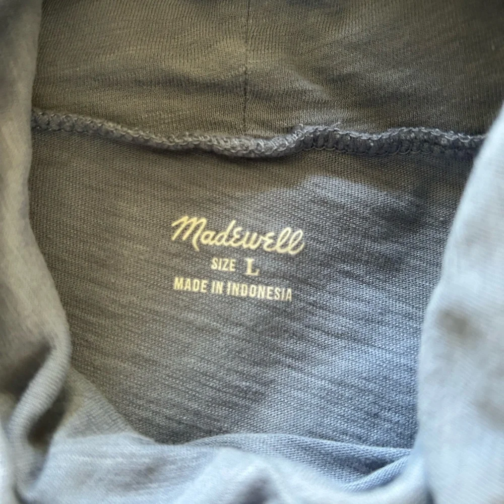 Madewell Blue Turtleneck Top - Picture 2 of 2